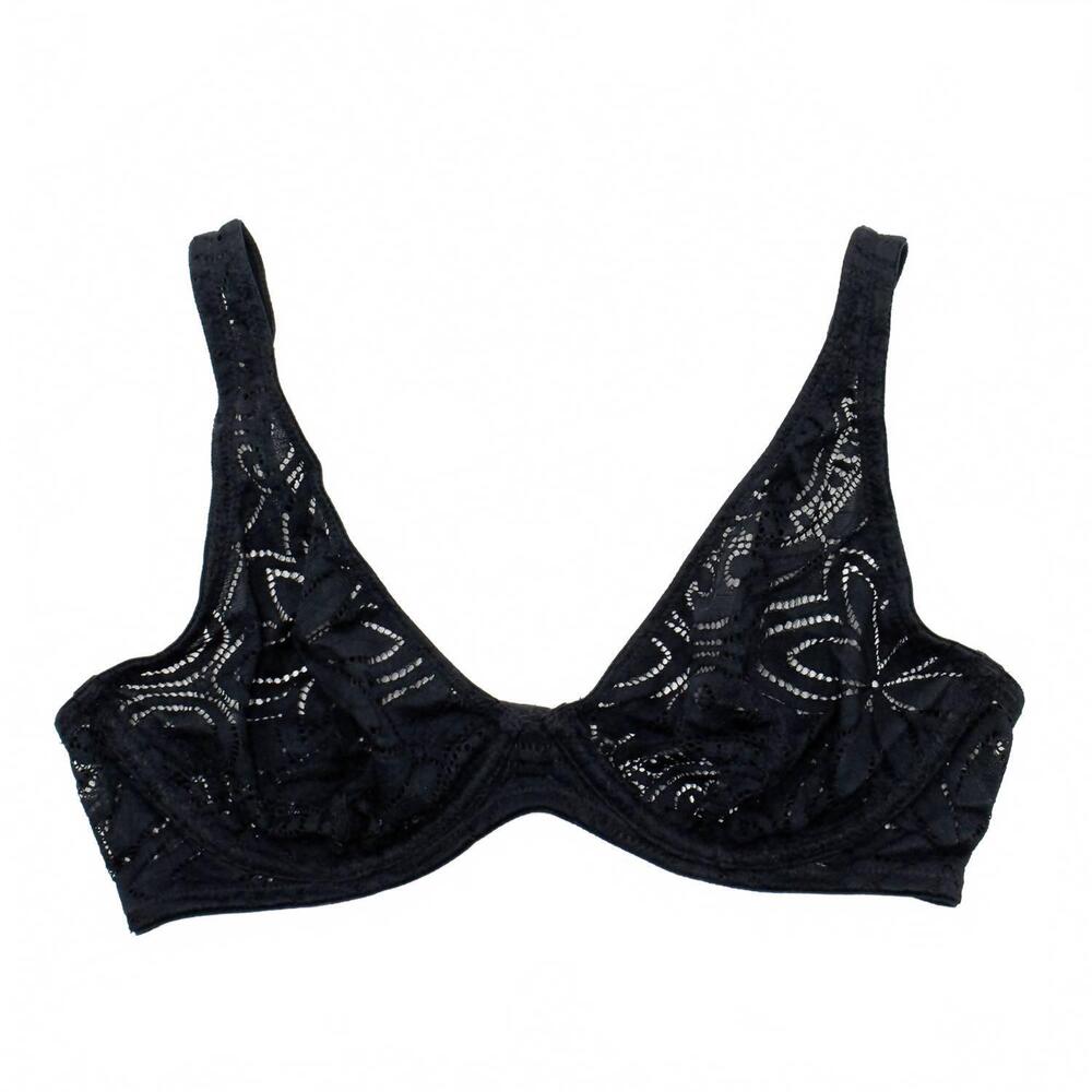 NEW INTIMATELY women's deep v bra in black